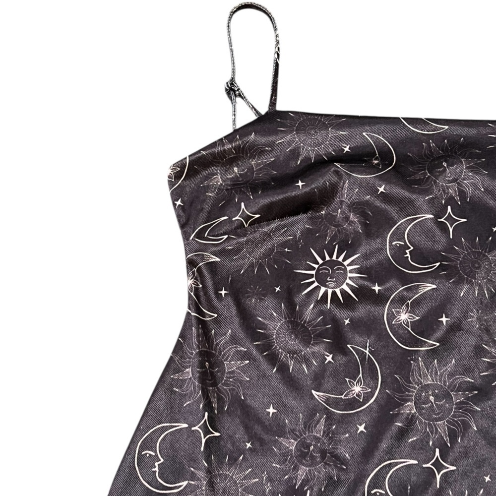 Urban Outfitters black & white celestial stars and moons mini dress - Picture 7 of 12